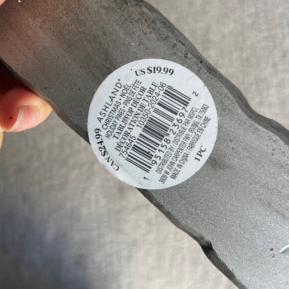 ASHLAND Grey Silver Mantel Table Decor Figure Santa Sleigh Reindeer Holiday New - Picture 3 of 3